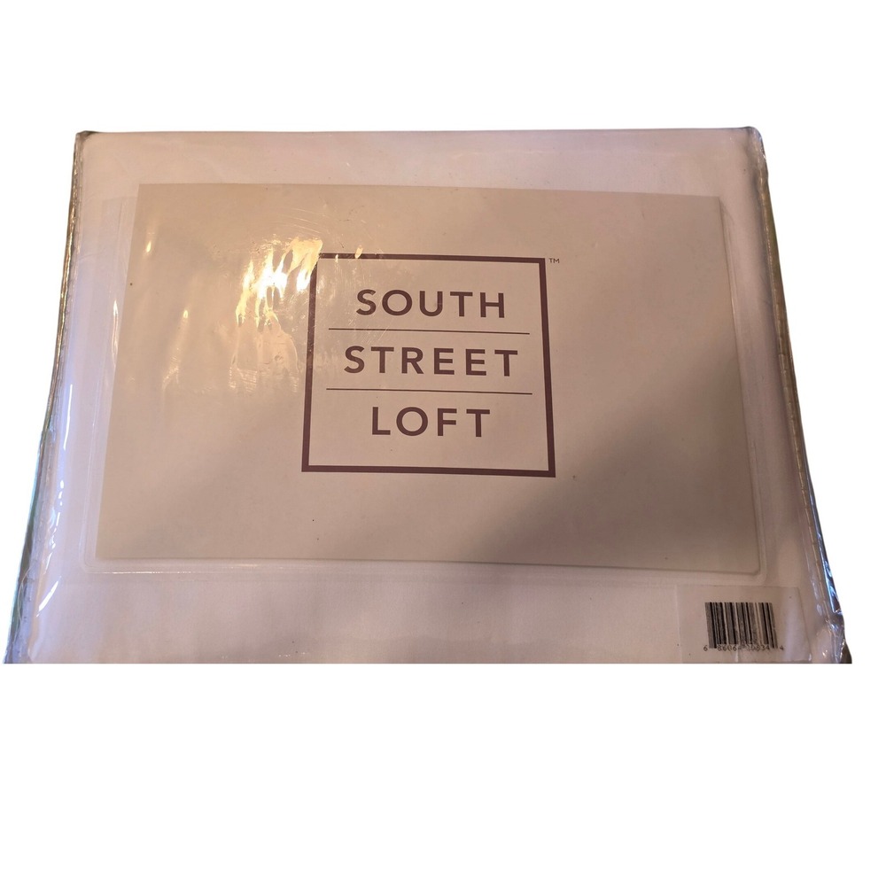 South Street Loft King Sheet Set 4pc White 100% Polyester Bedding New
